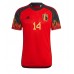Belgien Dries Mertens #14 Hemmakläder VM 2022 Kortärmad